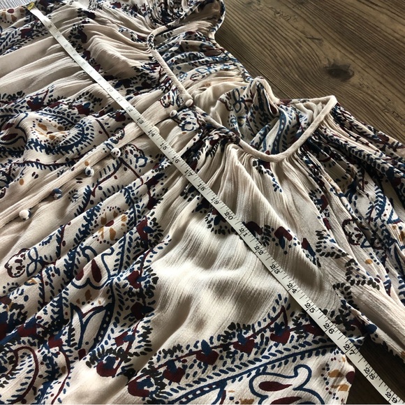 Free People paisley swing dress with button front - Picture 13 of 14